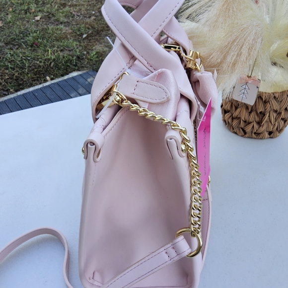 Betsey Johnson Pink Quilted Crossbody Bag with Bow - Picture 5 of 10